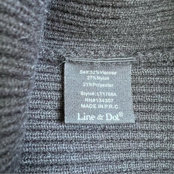 Line & Dot Lea Grommet Lace Up Sweater in Black - M - Picture 6 of 6